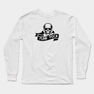 punk rock skull Long Sleeve T-Shirt